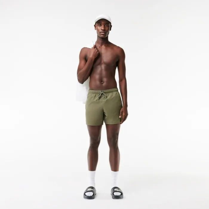 Shorts and Swim Men Lacoste Men039s Lightweight Swim Shorts Khaki Green Green 8k7