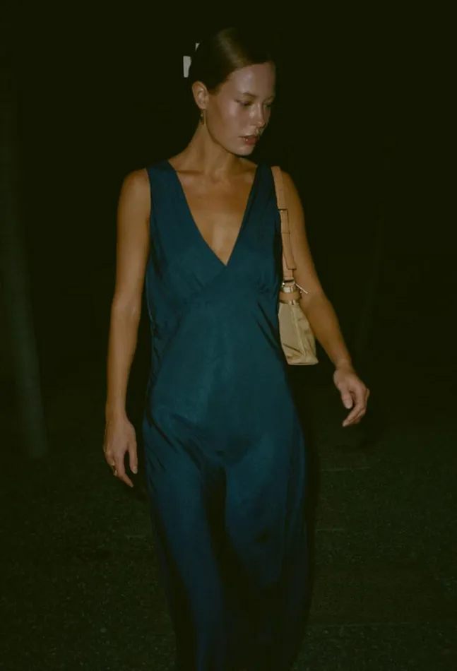 Silvana Dress Midnight Women Ciao Lucia Satin Dresses