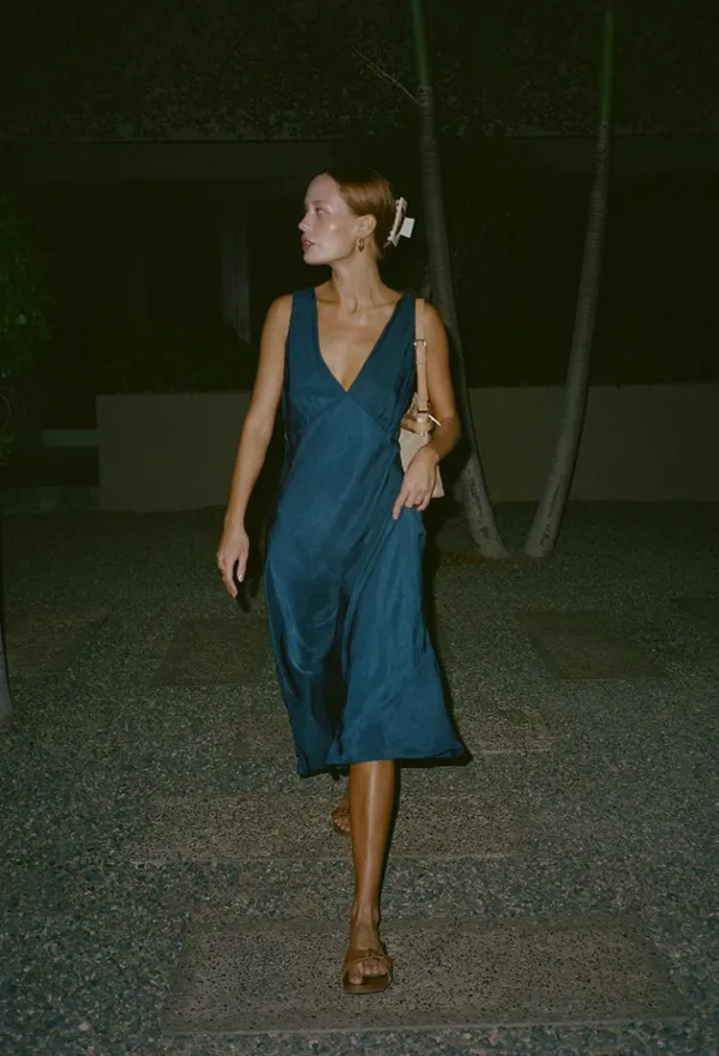 Silvana Dress Midnight Women Ciao Lucia Satin Dresses