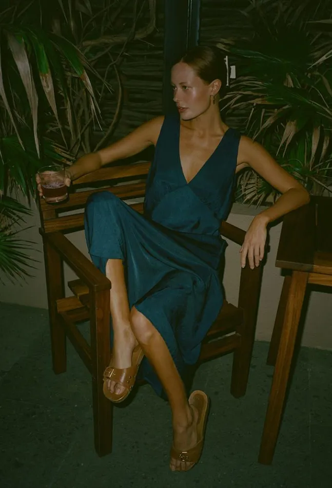 Silvana Dress Midnight Women Ciao Lucia Satin Dresses