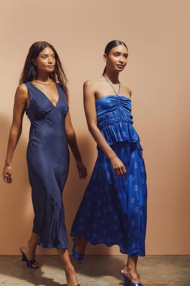 Silvana Dress Midnight Women Ciao Lucia Satin Dresses