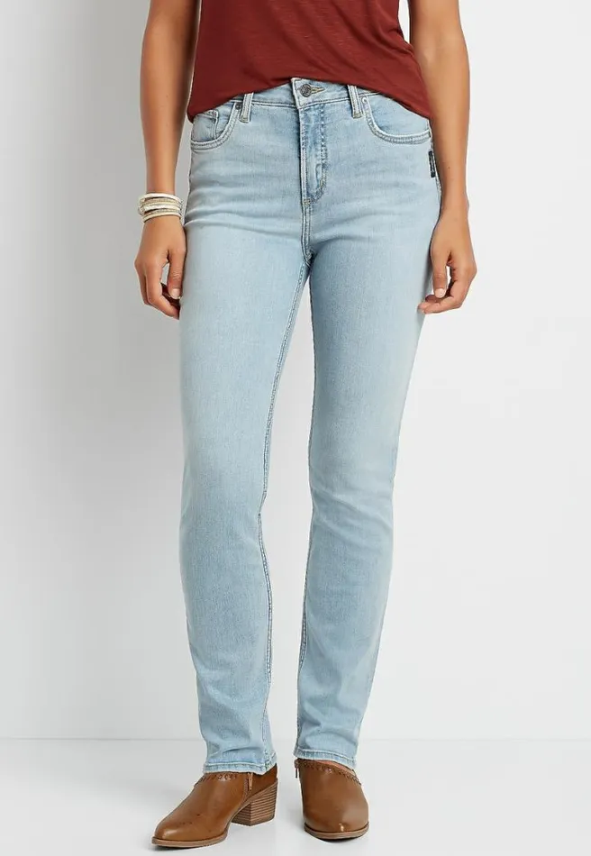 Silver Jeans Co Avery High Rise Light Straight Leg Jean Women Maurices Jeans