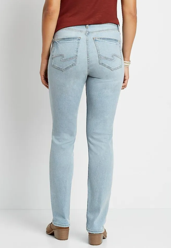 Silver Jeans Co Avery High Rise Light Straight Leg Jean Women Maurices Jeans