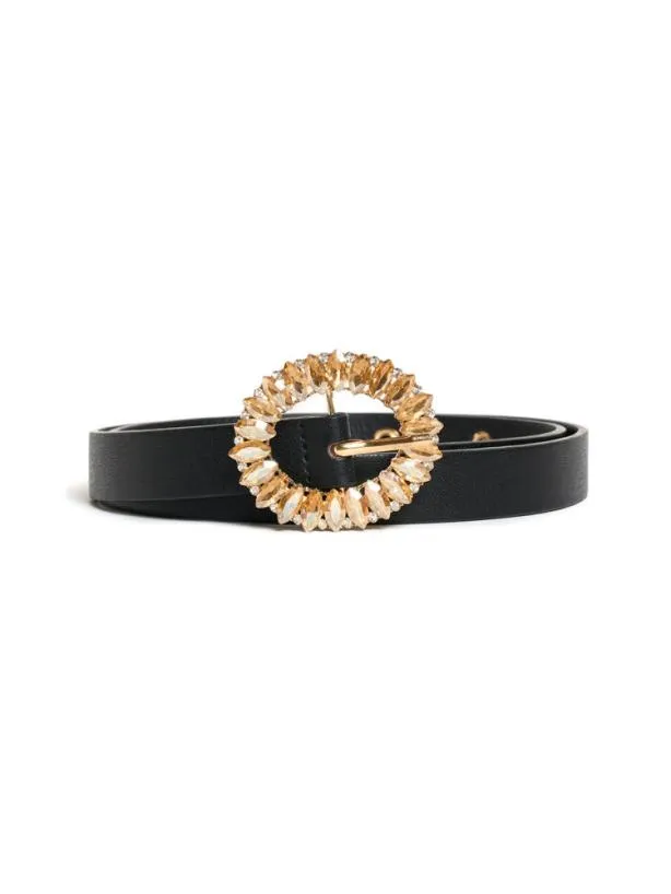 Sister Jane Accessories Womenswear Fantasy Gem Belt Coal Black