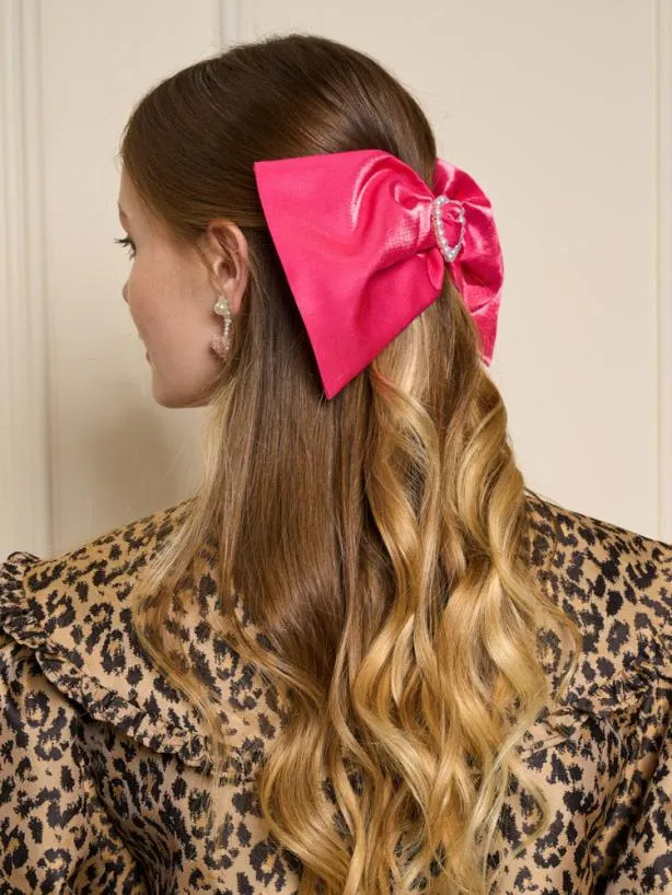 Sister Jane Accessories Womenswear Leonie Hair Bow Clip Hot Pink