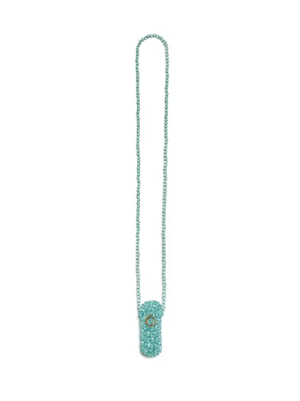 Sister Jane Accessories Womenswear Showcase Bead Lipstick Bag Aqua Green
