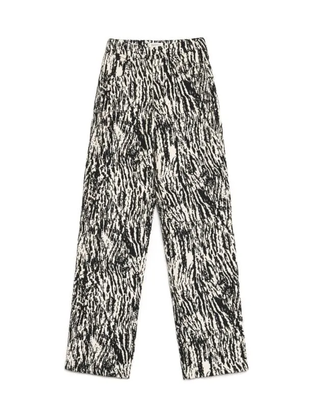 Sister Jane Bottoms Womenswear Ghospell Giana Jacquard Trousers Ink Black