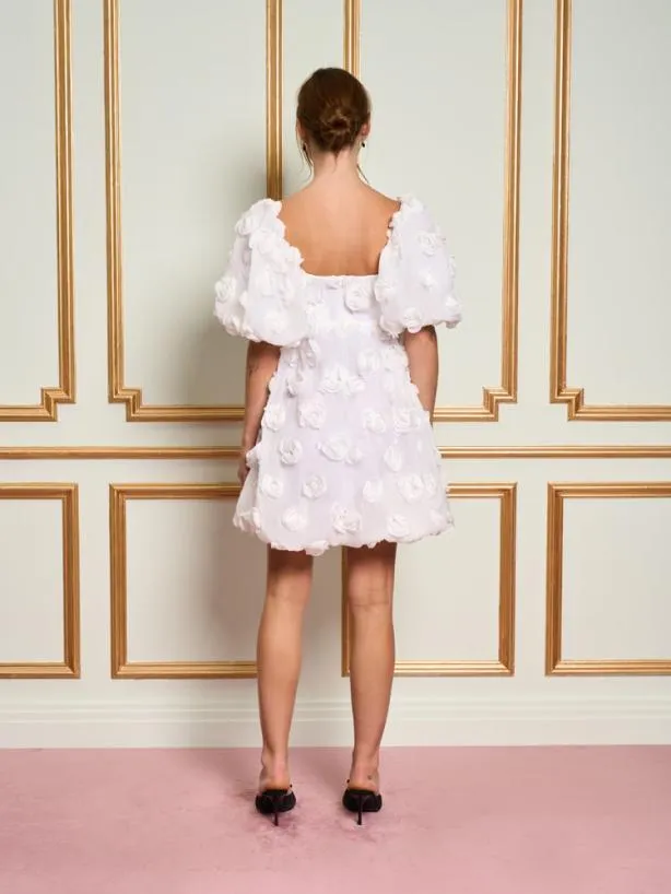 Sister Jane Dresses Womenswear DREAM Belle Bloom Applique Dress Ivory Cream