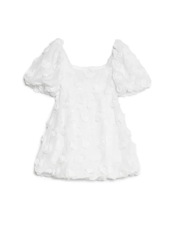 Sister Jane Dresses Womenswear DREAM Belle Bloom Applique Dress Ivory Cream