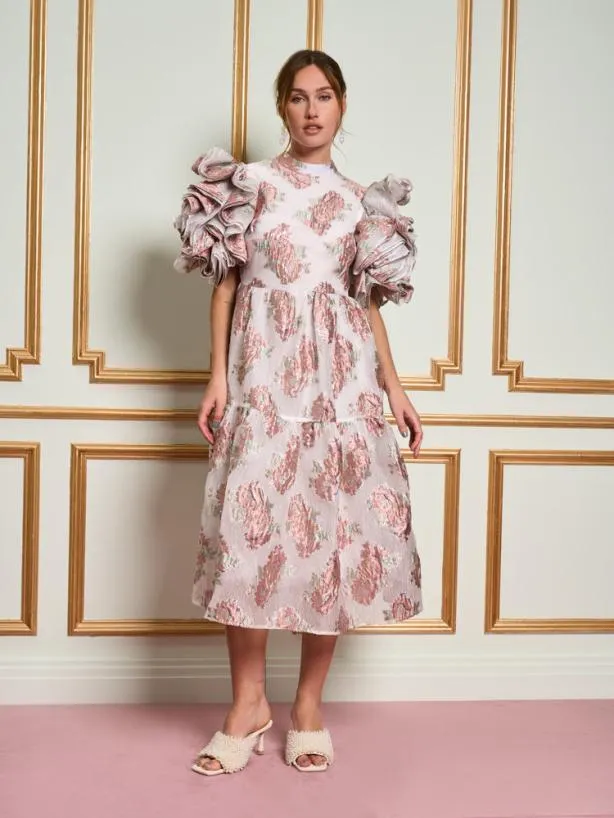 Sister Jane Dresses Womenswear DREAM Lucie Ruffle Sleeve Dress Lily Ivory