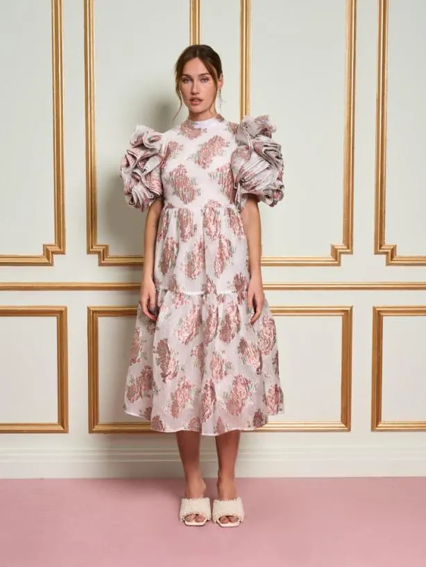 Sister Jane Dresses Womenswear DREAM Lucie Ruffle Sleeve Dress Lily Ivory