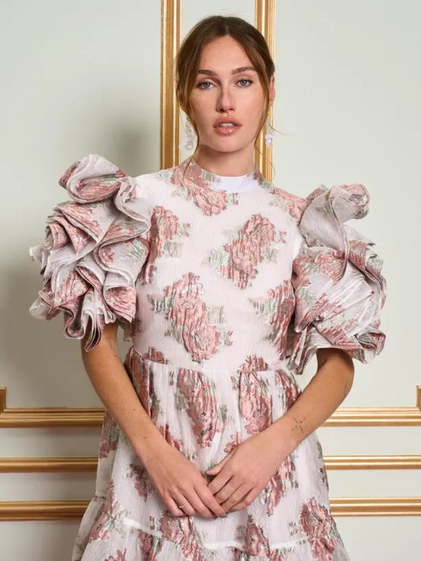 Sister Jane Dresses Womenswear DREAM Lucie Ruffle Sleeve Dress Lily Ivory