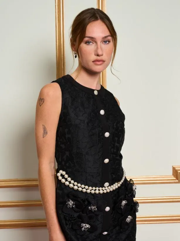 Sister Jane Dresses Womenswear DREAM Papillon Applique Mini Dress Ink Black