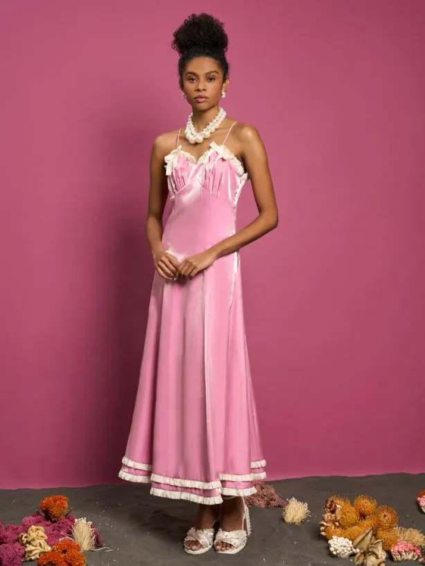 Sister Jane Dresses Womenswear DREAM Rosey Ruffle Cami Dress Raspberry Pink