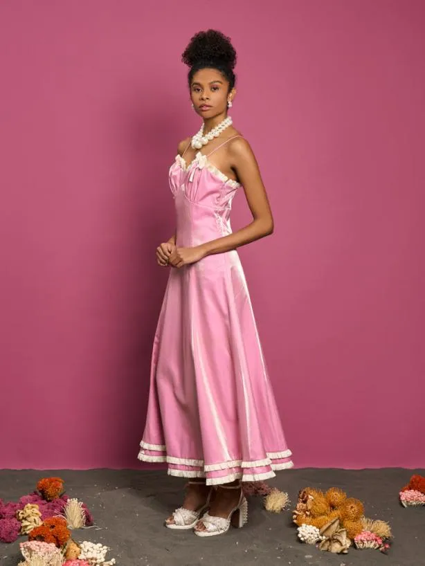 Sister Jane Dresses Womenswear DREAM Rosey Ruffle Cami Dress Raspberry Pink