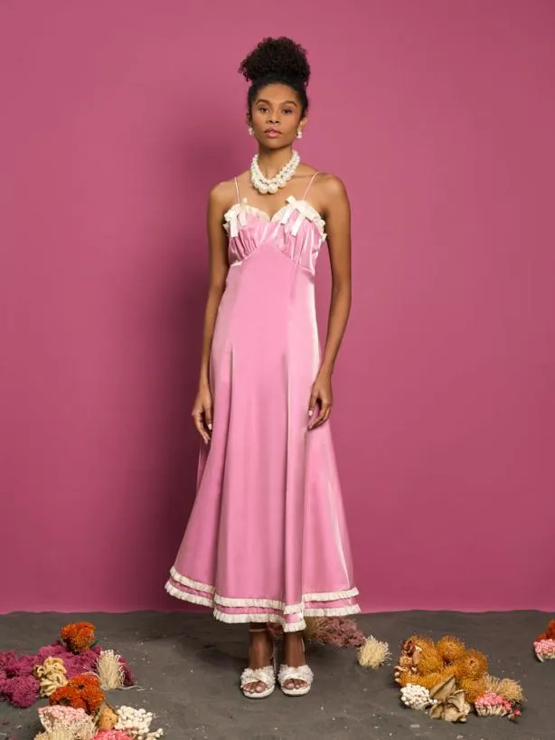 Sister Jane Dresses Womenswear DREAM Rosey Ruffle Cami Dress Raspberry Pink