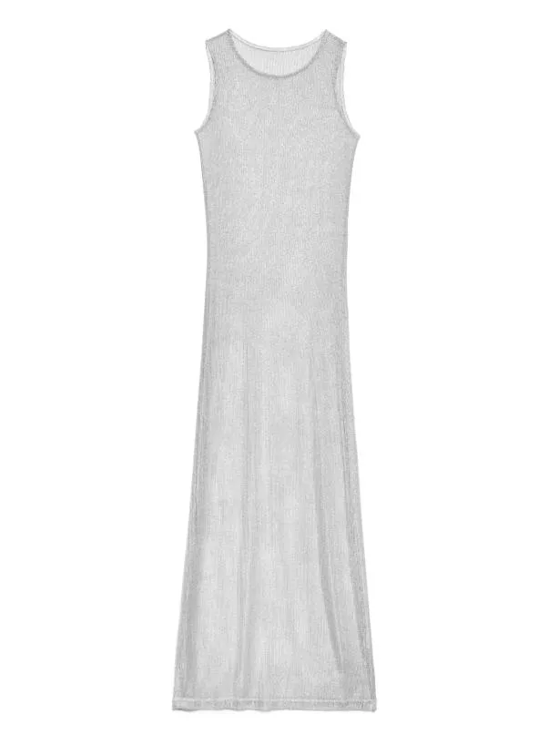 Sister Jane Dresses Womenswear Ghospell Regina Mesh Maxi Dress Silver Shadow