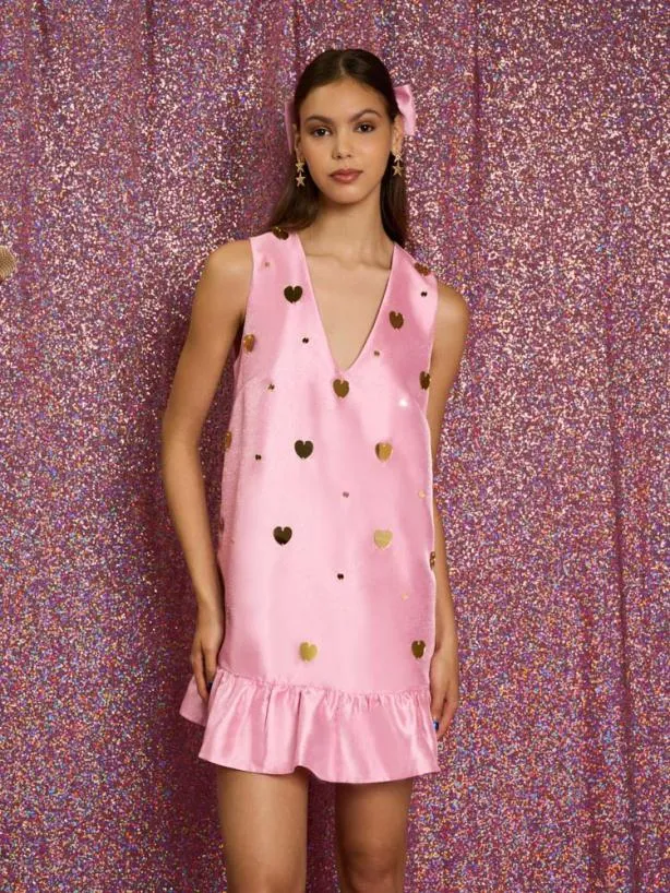 Sister Jane Dresses Womenswear Saturday Night Embellished Mini Dress Lilac Pink