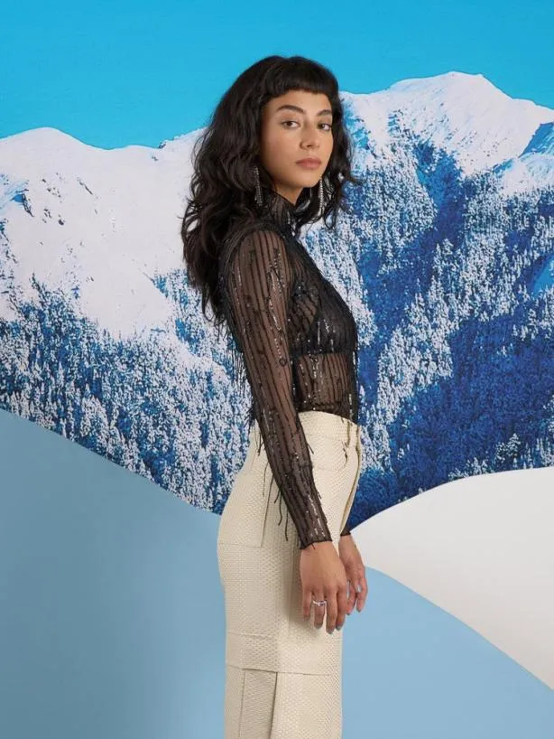 Sister Jane Tops Womenswear Ghospell Aria Mesh Top Coal Black