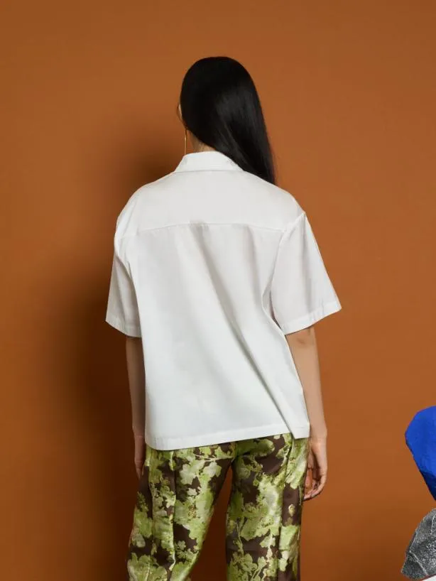 Sister Jane Tops Womenswear Ghospell Mallory Cargo Pocket Shirt Bright White