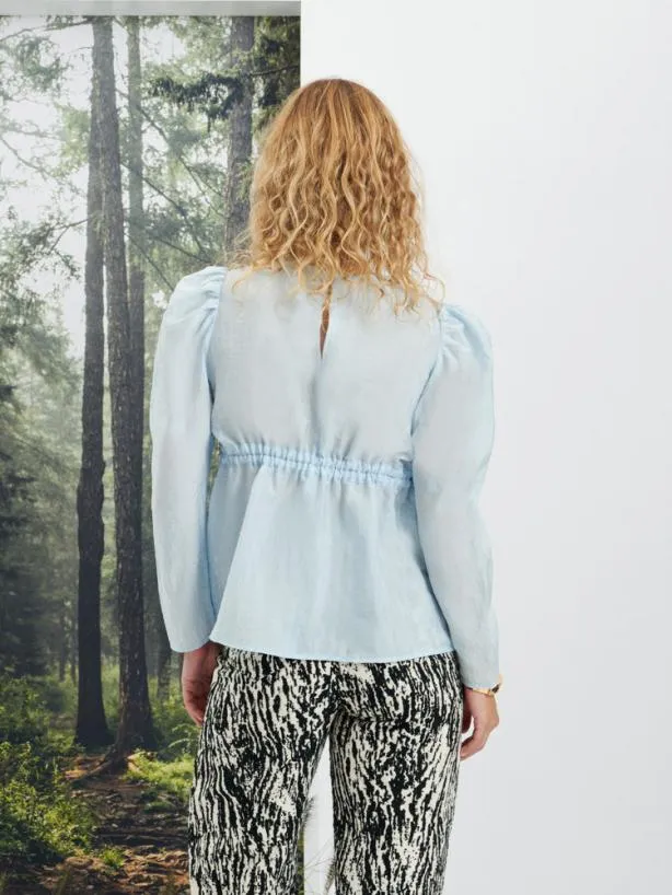 Sister Jane Tops Womenswear Ghospell Paige Drawstring Top Teapot Blue