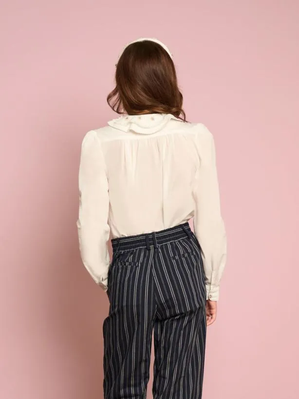 Sister Jane Tops Womenswear Jasmine Pearl Blouse Pearled White
