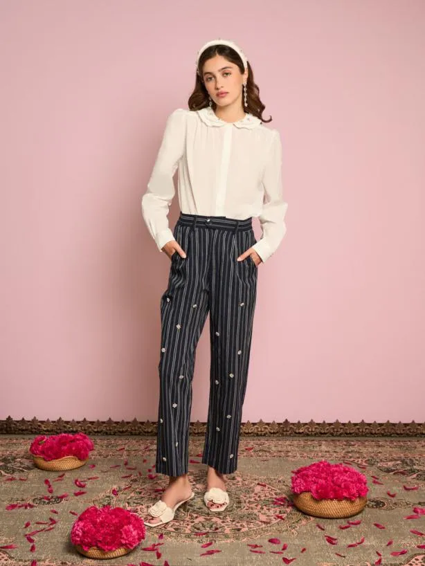 Sister Jane Tops Womenswear Jasmine Pearl Blouse Pearled White