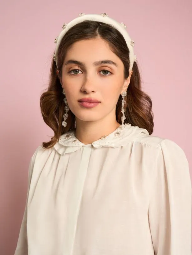 Sister Jane Tops Womenswear Jasmine Pearl Blouse Pearled White