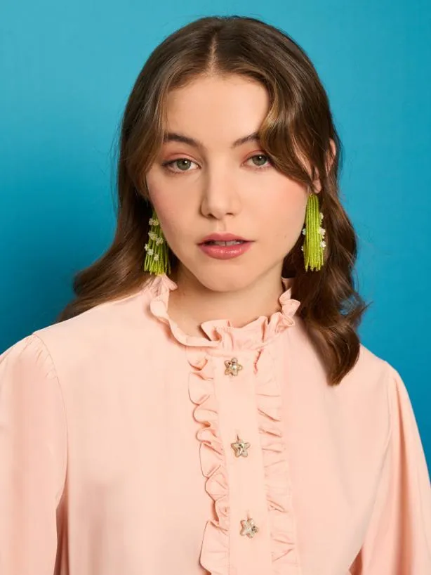 Sister Jane Tops Womenswear Sea Carnation Ruffle Blouse Pink Peach