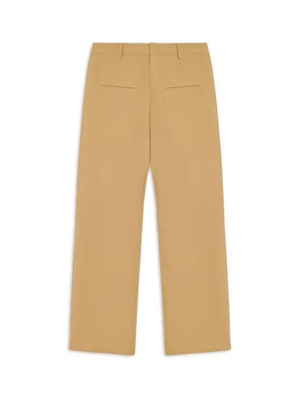 Sister Jane Trousers Menswear Bertie Crepe Flare Trousers Earthy