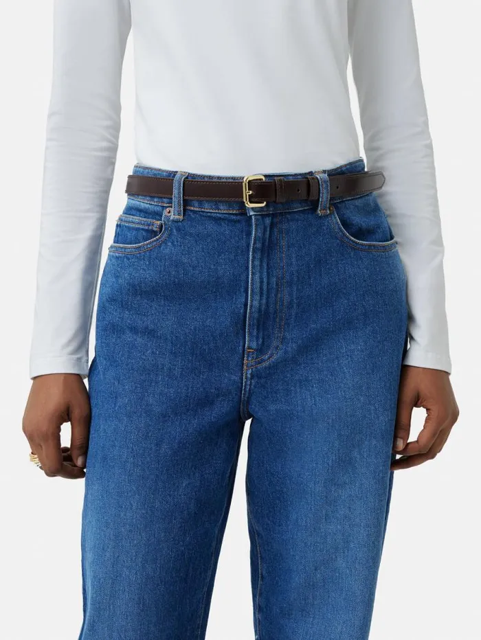 Skinny Leather Belt Conker Women Jigsaw Belts