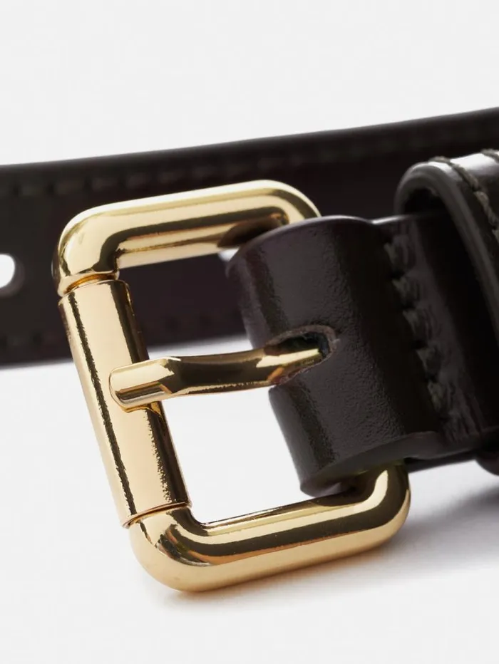 Skinny Leather Belt Conker Women Jigsaw Belts