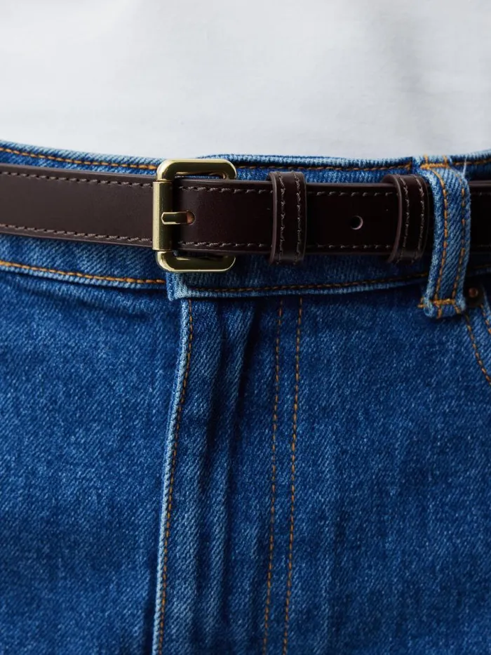 Skinny Leather Belt Conker Women Jigsaw Belts