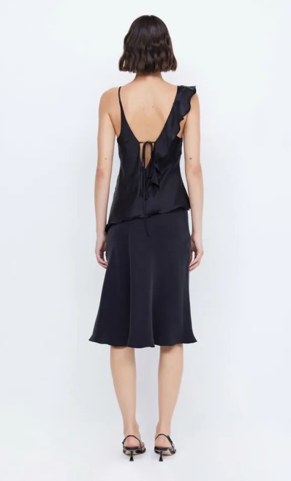 Sleeveless Shop Bec Bridge Chantilly Silk Frill Cami Black