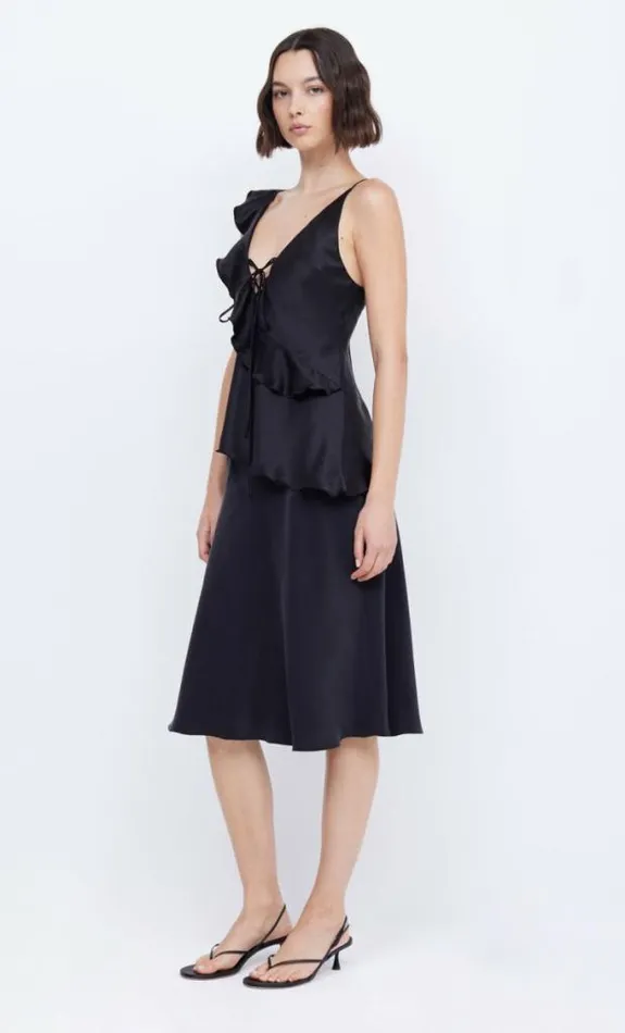 Sleeveless Shop Bec Bridge Chantilly Silk Frill Cami Black