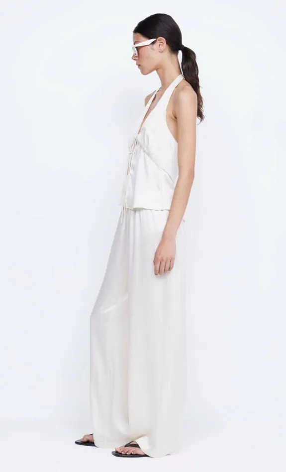 Sleeveless Shop Bec Bridge Kaia Silk Halter Top Ivory