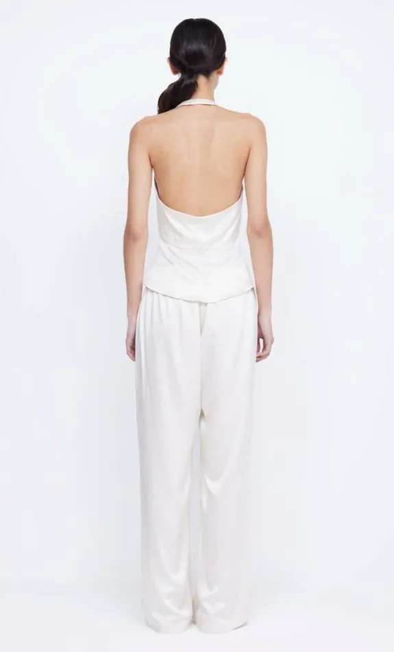 Sleeveless Shop Bec Bridge Kaia Silk Halter Top Ivory