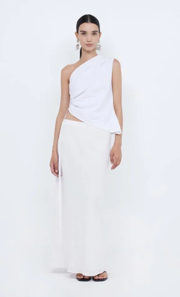 Sleeveless Shop Bec Bridge Lara Asym Top Ivory