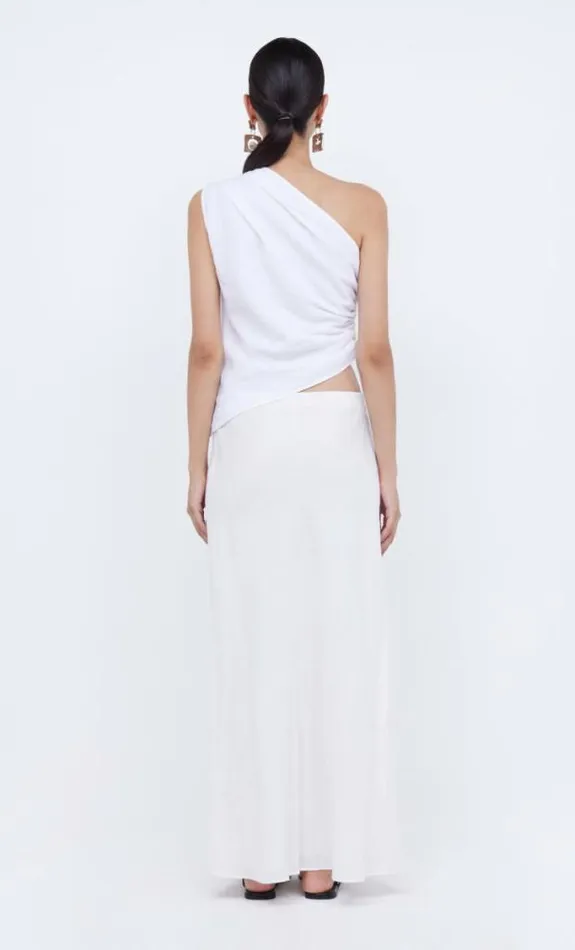 Sleeveless Shop Bec Bridge Lara Asym Top Ivory