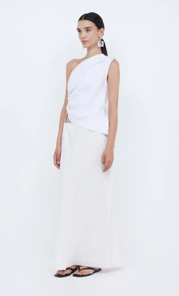 Sleeveless Shop Bec Bridge Lara Asym Top Ivory