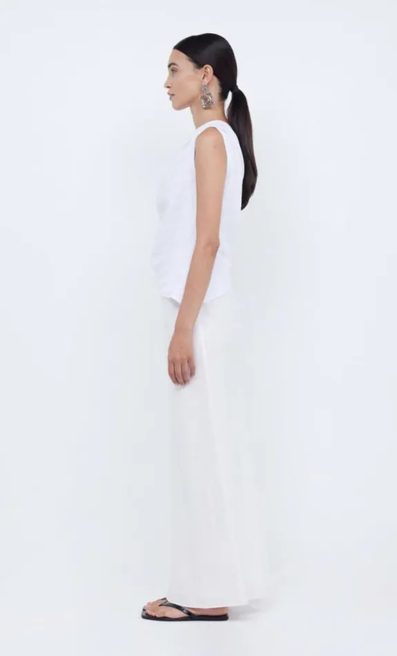 Sleeveless Shop Bec Bridge Lara Asym Top Ivory