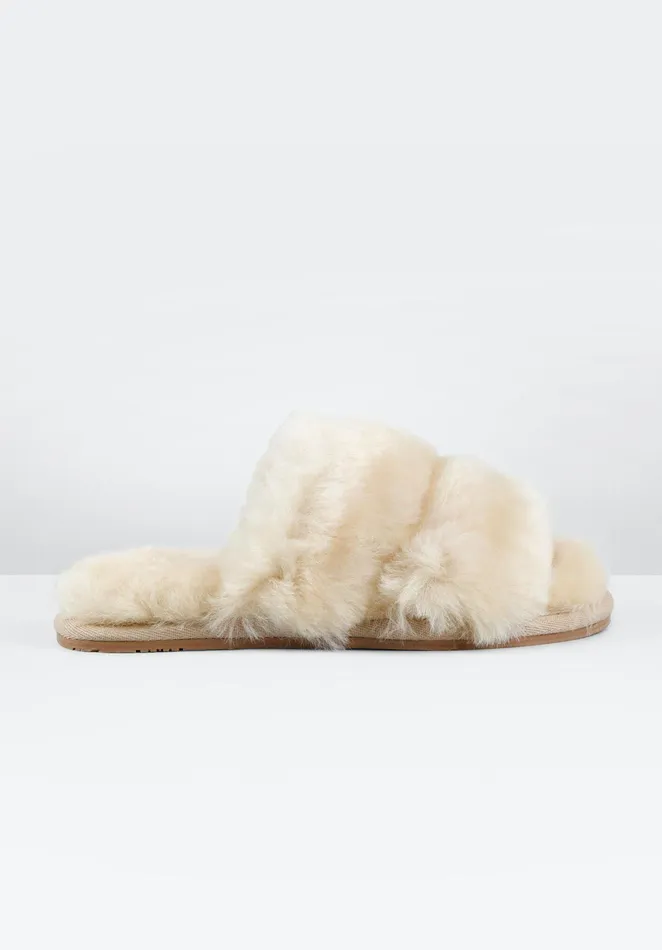 Slippers Women Hush Arundel Shearling Slippers Beige
