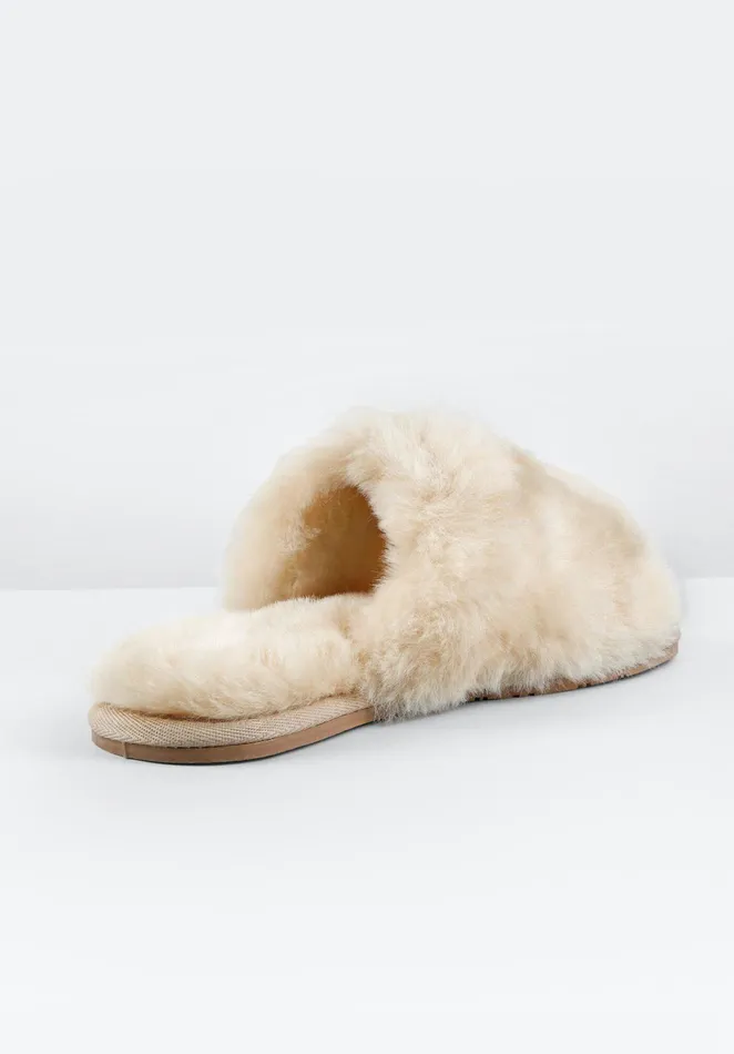 Slippers Women Hush Arundel Shearling Slippers Beige