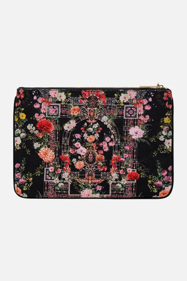 SMALL CANVAS CLUTCH ADORNED IN ALEXANDRIA Adorned In Alexandria WomensMens Camilla Bags
