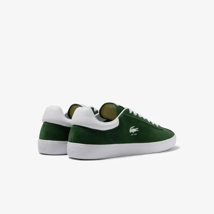 Sneakers Men Lacoste Men039s Baseshot Suede Sneakers Dk Grnwht 2d2
