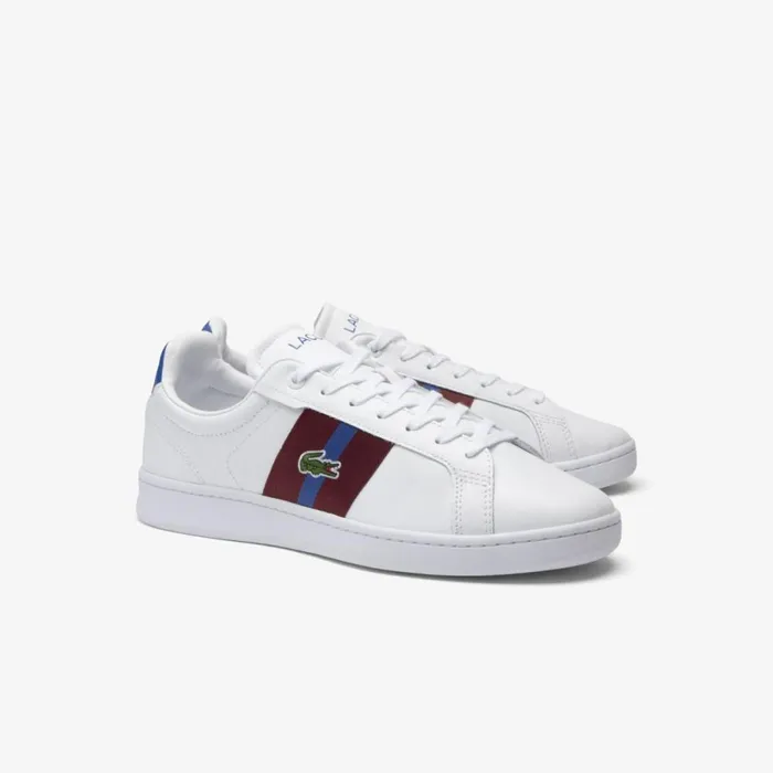 Sneakers Men Lacoste Men039s Carnaby Pro CGR Bar Leather Sneakers Whitedark Blue X96