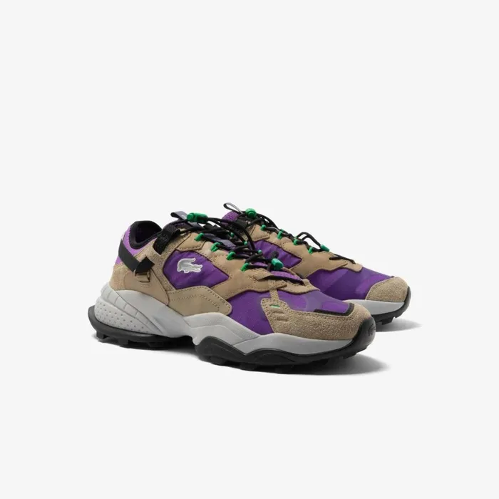 Sneakers Men Lacoste Men039s Outdoor LGuard Breaker Sneakers In Tearproof Fabric Dk Purpnat Pn4