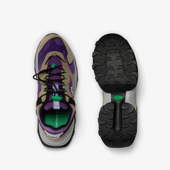 Sneakers Men Lacoste Men039s Outdoor LGuard Breaker Sneakers In Tearproof Fabric Dk Purpnat Pn4