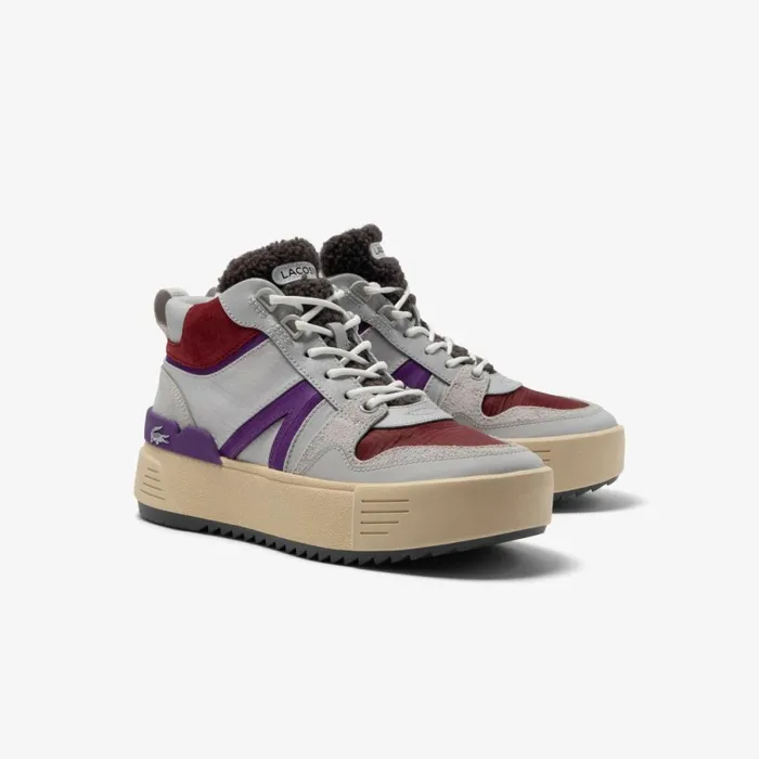 Sneakers Women Lacoste Womens L002 Winter Mid Leather Boots Dk Grylt Tan Gt1