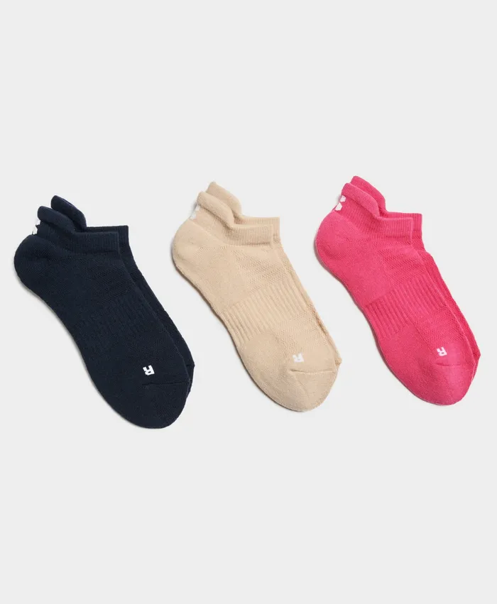 Socks Sweaty Betty Women Workout Trainer Socks 3 Pack Navy Blue Multi